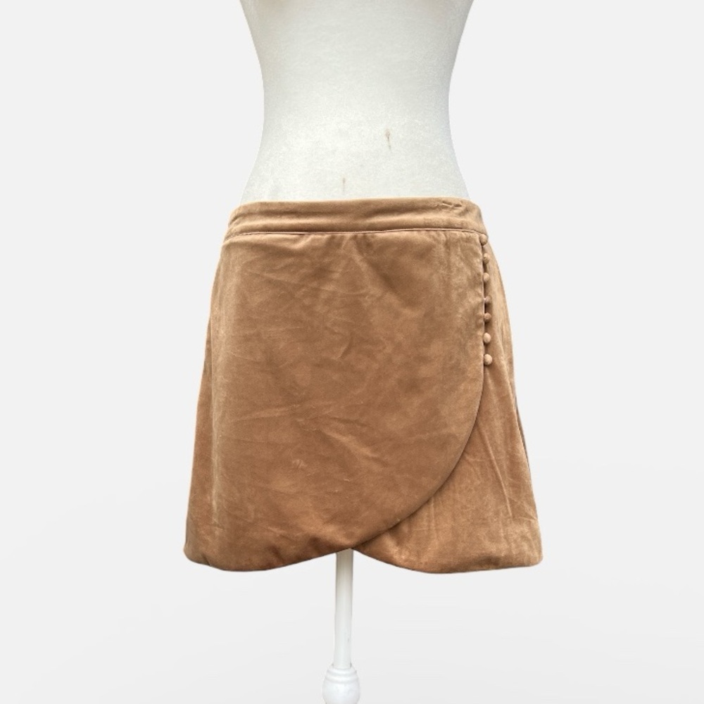 NWT Lida Kate Velour Faux Wrap Skirt Size Large